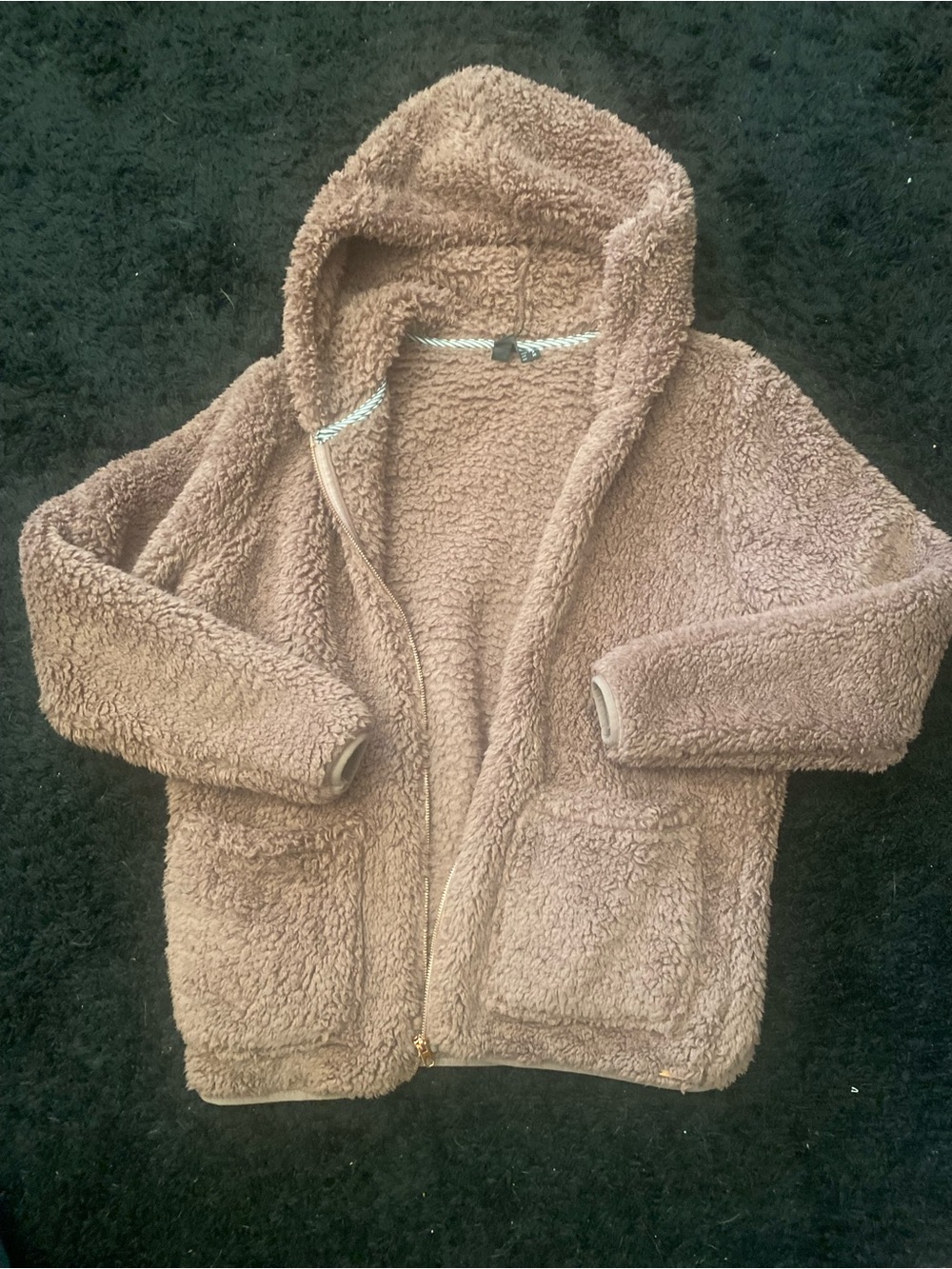 Cozy Mauve Sherpa Hooded Jacket